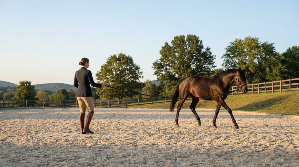 longe un cheval