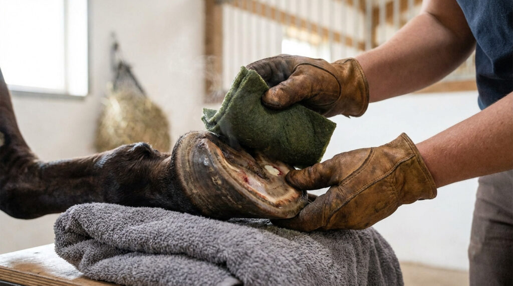 abcès pied cheval qui ne perce pas