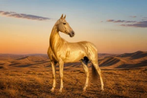 Majestueux akhal teke dore