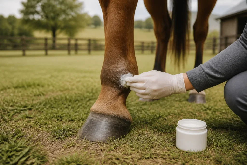 Soin du paturon du cheval