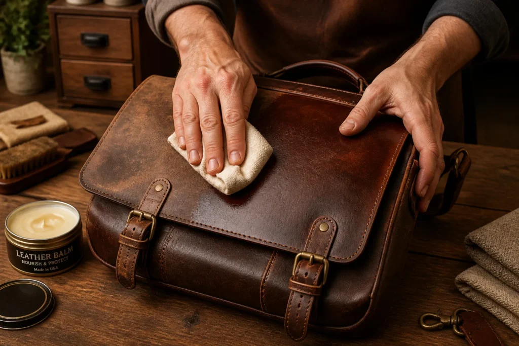 Soin meticuleux du cuir