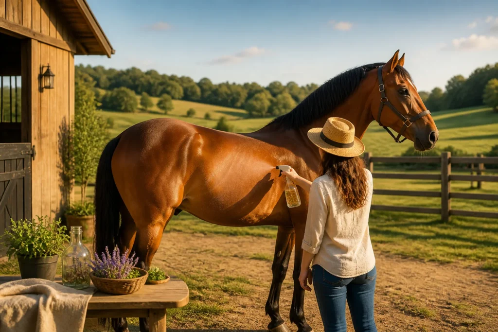 Protection naturelle pour un cheval serein