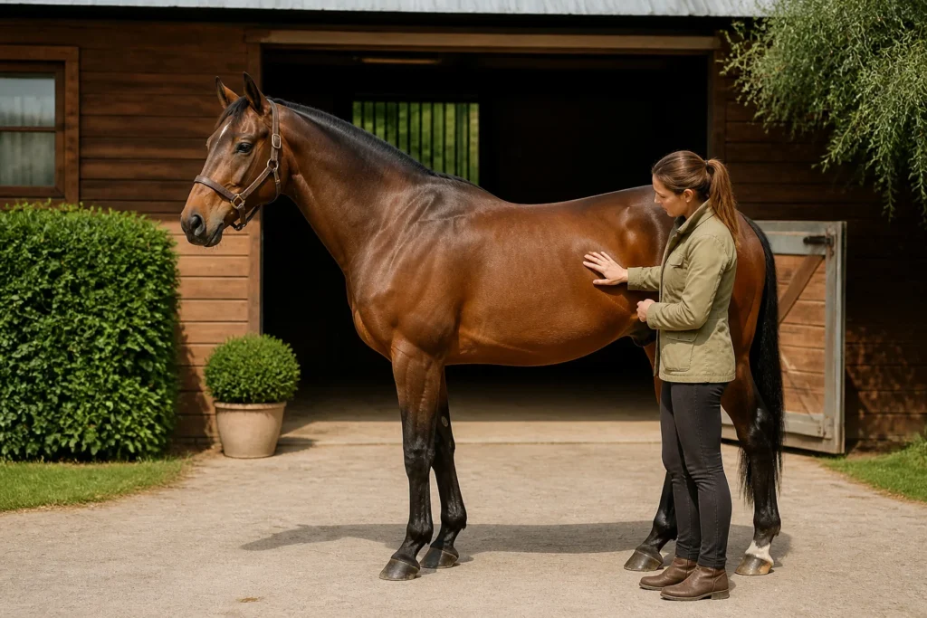 Cheval sain et bien entretenu