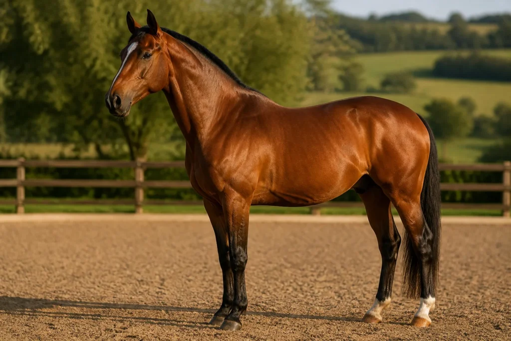 Noble etalon au soleil dapres midi